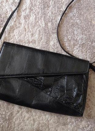 Сумка-клатч з натуральної шкіри змії бренду pico bello