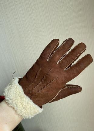 Теплі рукавички шкіряні3 фото