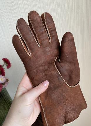 Теплі рукавички шкіряні4 фото