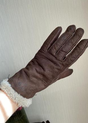 Теплі рукавички шкіряні5 фото