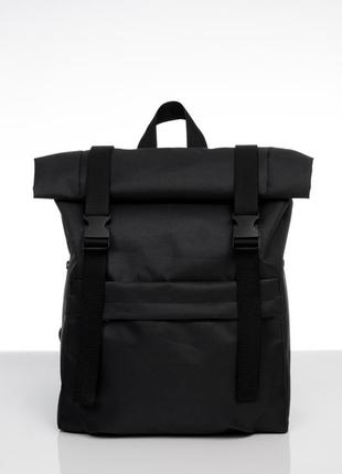 Чоловічий чорний тканинний рюкзак для ноутбука