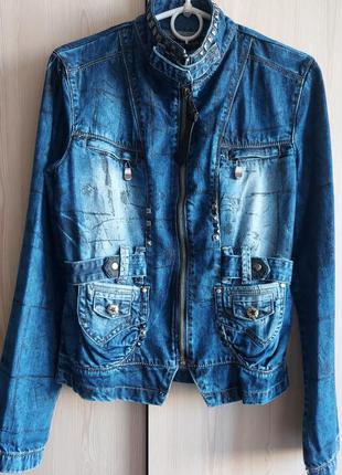 Джинсовый пиджак на молнии climber