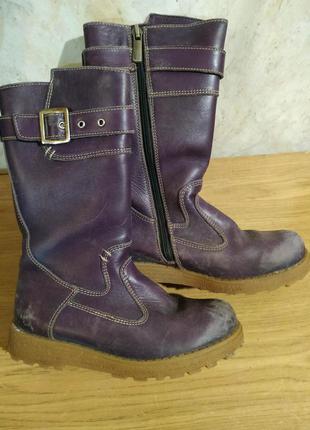 Зимние кожанные сапожки