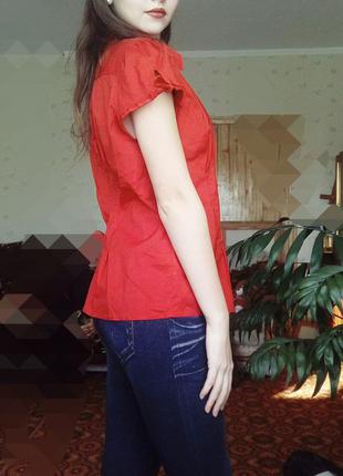 Блузка блуза рубашка san francisco красная3 фото
