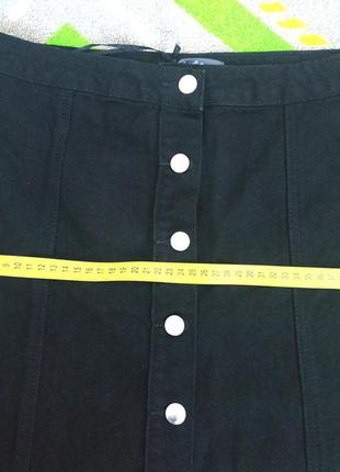 Джинсовая черная юбка р.10 (44-46)4 фото