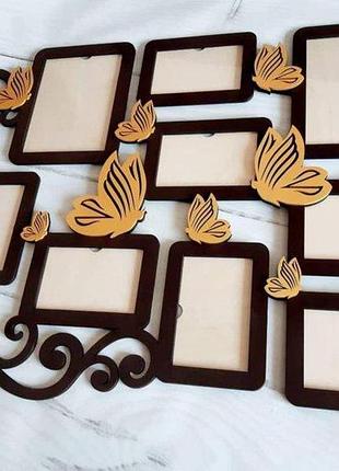 Фоторамка "метелики" 80х57 см на 9 фото.5 фото