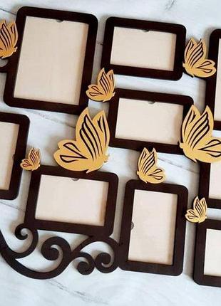 Фоторамка "метелики" 80х57 см на 9 фото.3 фото