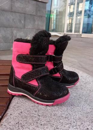 Зимние ботинки для девочки натуральный нубук
