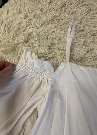 Сорочка модна стильна біла з красивими плечима елегантна2 фото