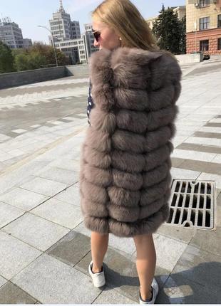 Натуральна жилетка з песця4 фото