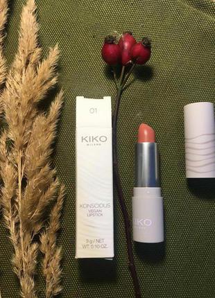 Нюдовая помада kiko milano konscious vegan creamy lipstick