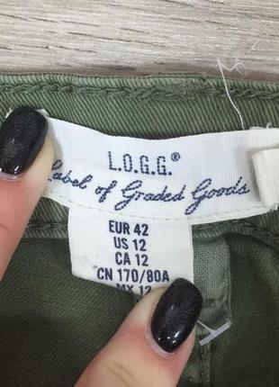 L.o.g.g. джинсы женские зеленый хаки m l 40-42 46-482 фото