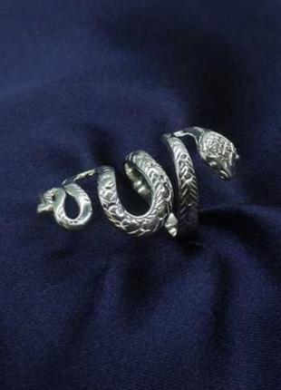 Кольцо серебро 925 змея имп 10152