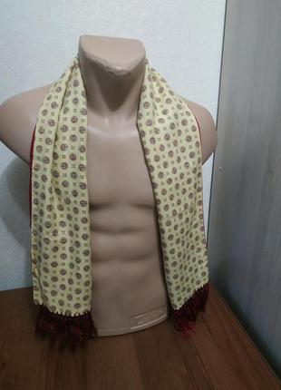 Вишуканий шовковий шарф/ англійський шовковий шарф1 фото