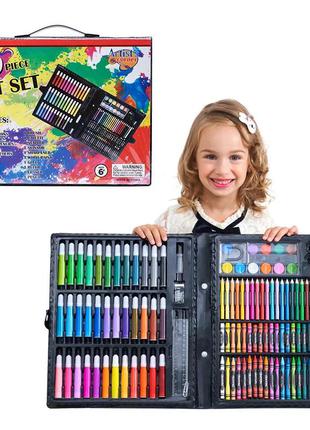 Набор для рисования и творчества детский большой 150 предметов paiting set pink
