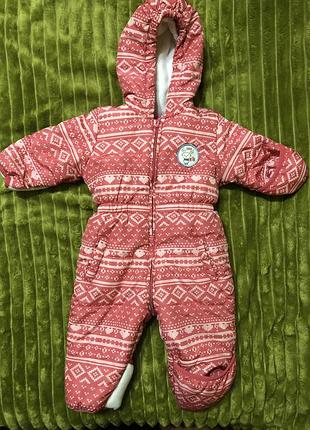Комбінезон зимовий на дівчинку 3-6 міс