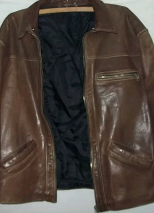 Куртка мужская кожаная натуральная  xxl