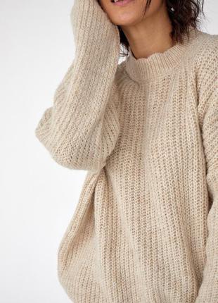 Вязаный женский свитер oversize1 фото