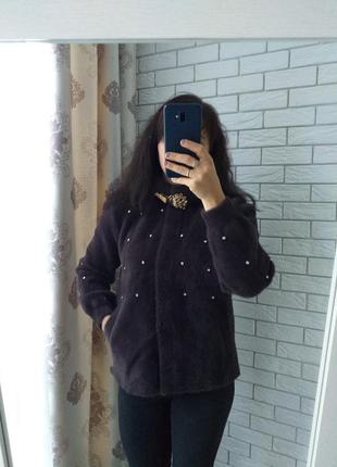 Курточка шубка пальто с шерстью альпаки ☝️☝️☝️4 фото