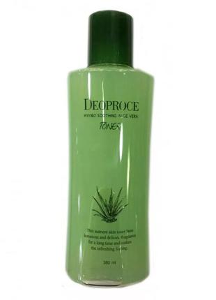 Зволожуючий тонер deoproce hydro soothing aloe vera toner2 фото