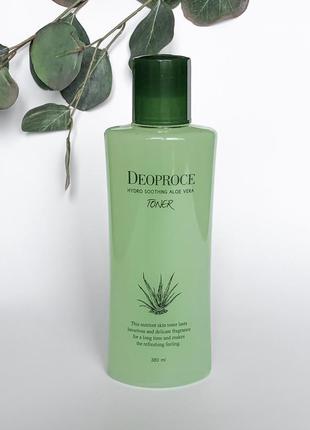 Зволожуючий тонер deoproce hydro soothing aloe vera toner3 фото