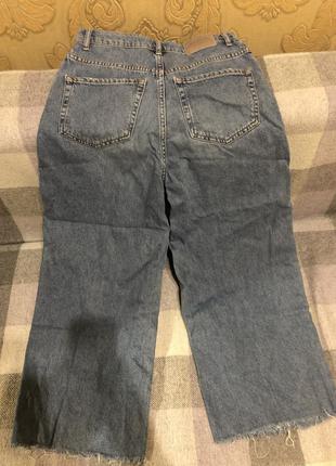 Джинсы кюлоты женские широкие деним джинсовые jeans pull&bear denim2 фото