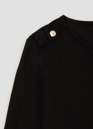 Пиджак чёрный с карманами декором и застежка на кнопки camaieu2 фото