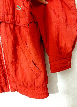 Брендовая демисезонная куртка реглан мужская красная на синтепоне puma5 фото