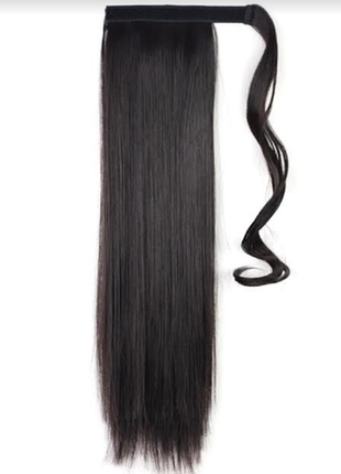 Накладной хвост. шиньон темно - коричневый