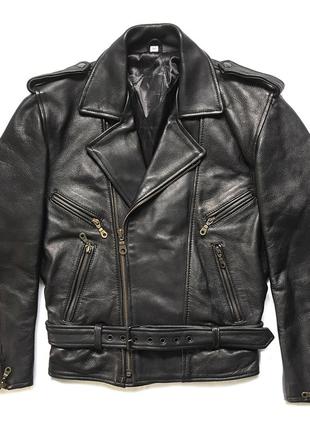 Раритетная винтажная мото куртка косуха 90-х eu vintage leather motorcycle jacket