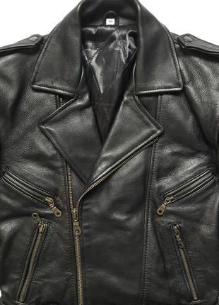 Раритетна вінтажна мото куртка-косуха 90-х eu vintage leather jacket motorcycle2 фото