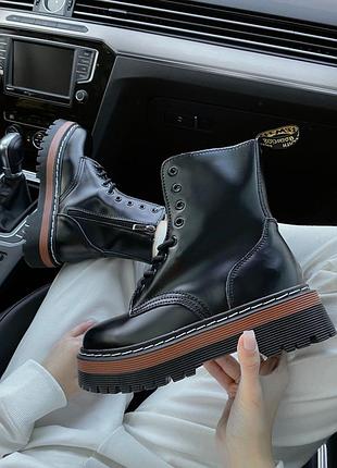 Черевики весна-осінь жіночі доктор мартінс на платформі 🤩dr.martens 1460 jadon🤩жіночі черевики демісезон