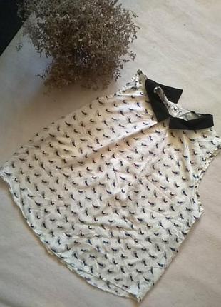 Стильная крутая блузка майка принт птицы k&amp;d