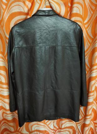 Кожаный прямой пиджак жакет с овечьей кожи испания цвет махагон mayor de piel2 фото