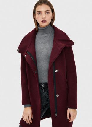 Пальто весна /осень марсала bershka