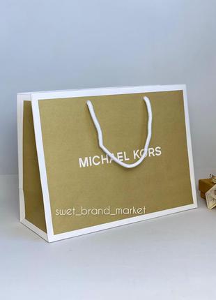 Бумажный подарочный пакет michael kors \ брендовый пакет