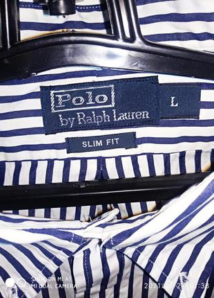 Мужская рубашка " polo ralph lauren"/ мужская рубашка в полоску " polo ralph lauren "4 фото