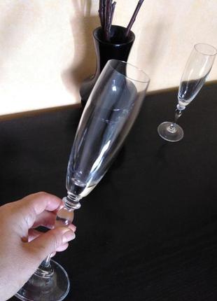 2шт очень красивые изящные бокалы для шампанского5 фото