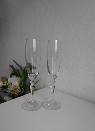 2шт очень красивые изящные бокалы для шампанского7 фото