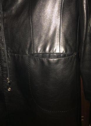 Куртка жіноча шкіряна, подовжена5 фото