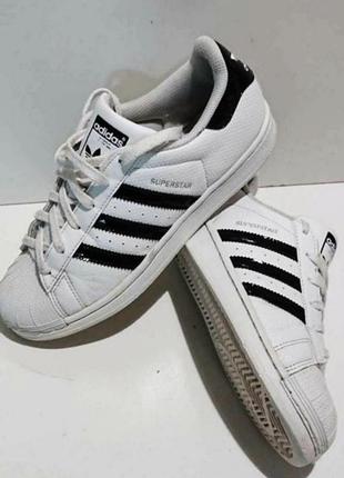 Кожаные оригинальные кроссовки adidas superstar