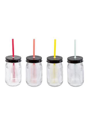 Набор стаканов с трубочкой 4 шт ernesto - прозрачный li-110695