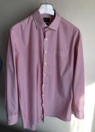 Рубашка мужская полоска ,ворот 44