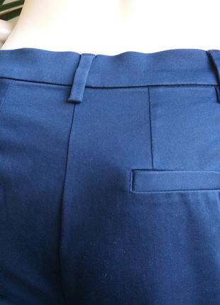 Темно-синие короткие брюки m&s с высокой посадкой ✅ 1+1=36 фото