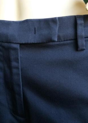 Темно-синие короткие брюки m&s с высокой посадкой ✅ 1+1=38 фото