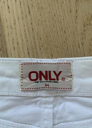 Джинсовая белая мини юбка 5