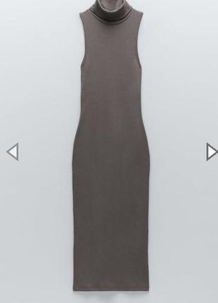 Zara платье миди базовое рубчик платье резинка в обтяжку
новое размер s xs.3 фото