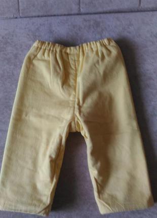 Двухсторонние яркие утеплённые детские штаны, 1-2года3 фото
