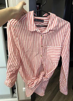Сорочка в смужку, легка, натуральна, сорочка