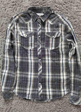 Мужская рубашка в клеточку